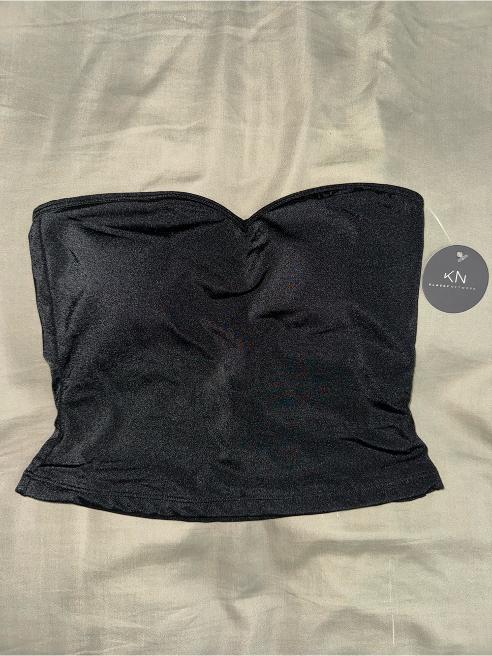 Klassy Network Black Strapless Sweetheart Bustier Camisole